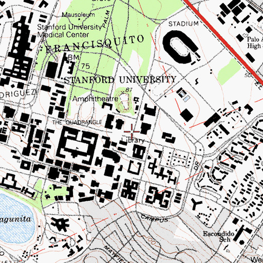 Topographic Map of Ford Center, CA