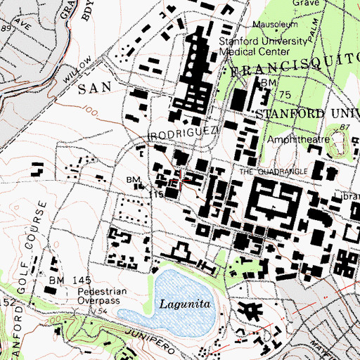 Topographic Map of Ginzton Laboratory, CA