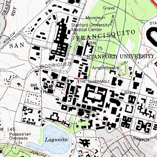 Topographic Map of Herrin Hall, CA