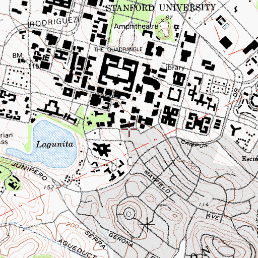 Topographic Map of Kresge Auditorium, CA