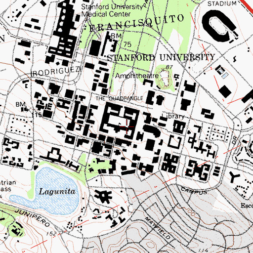 Topographic Map of Lasuan Mall, CA