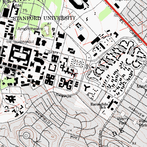 Topographic Map of Manzanita Center, CA