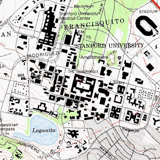 Topographic Map of McClatchy Hall, CA