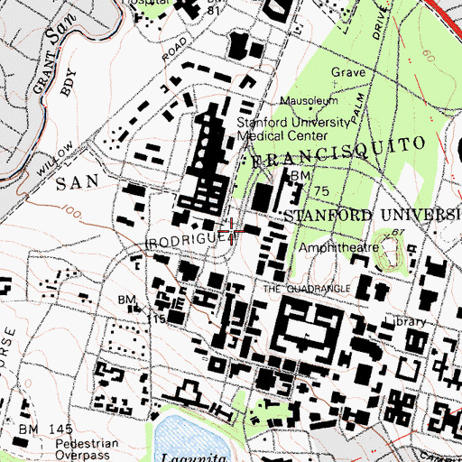 Topographic Map of Mudd Hall, CA