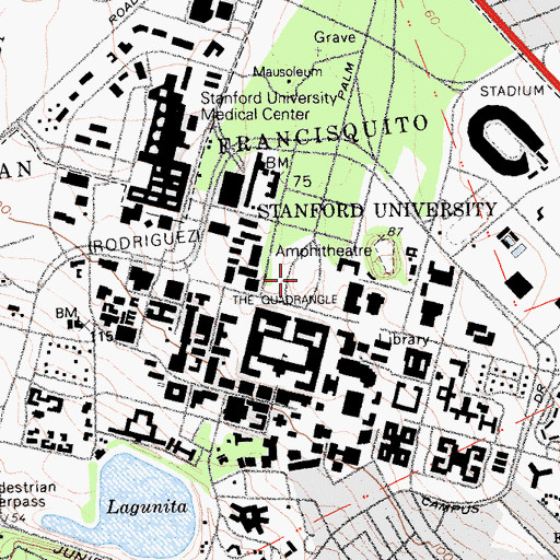 Topographic Map of The Oval, CA