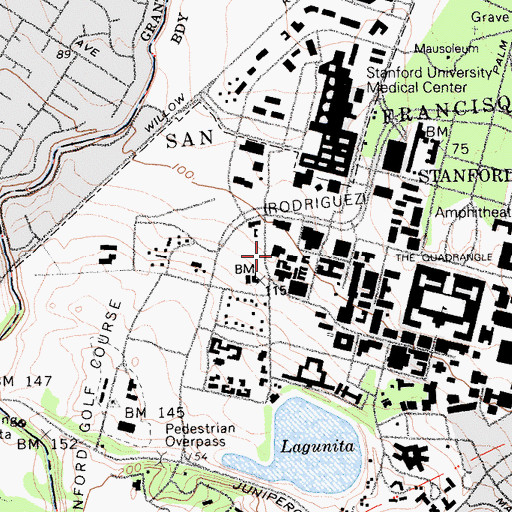 Topographic Map of Pine Hall, CA