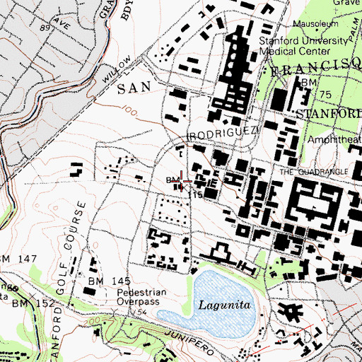 Topographic Map of Polya Data Center, CA