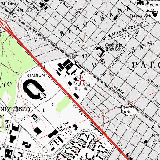 Topographic Map of Ray Field, CA