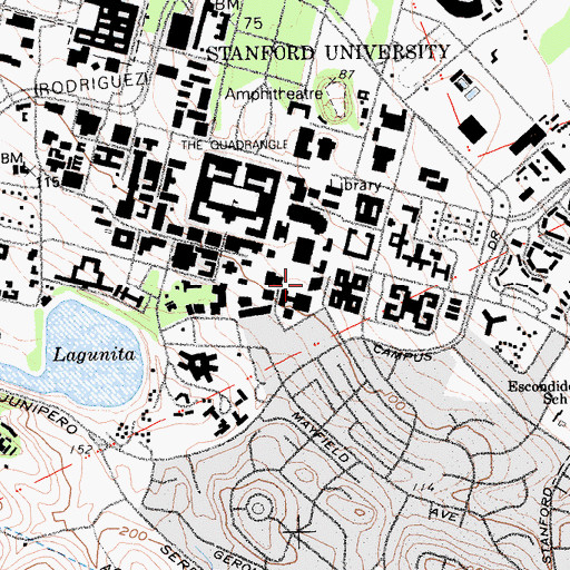 Topographic Map of Stanford Center for Research and Development in Education, CA