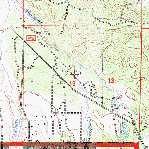Topographic Map of Aldrich Ranch (historical), CA