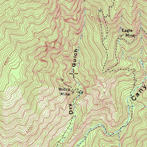 Topographic Map of Baldora Mine, CA