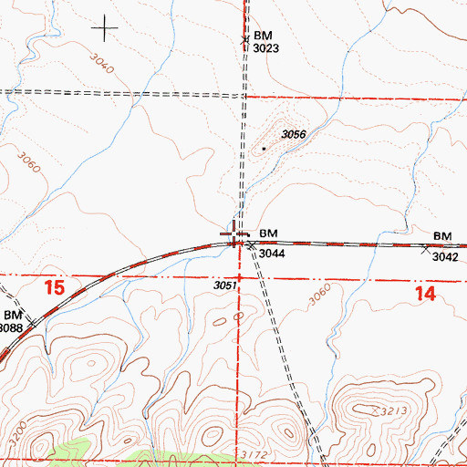 Topographic Map of Barnes Ranch, CA