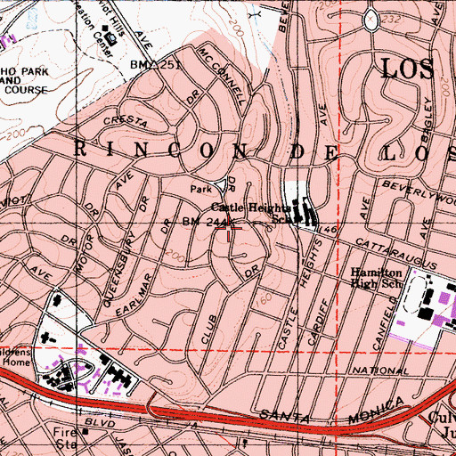 Topographic Map of California Country Club (historical), CA