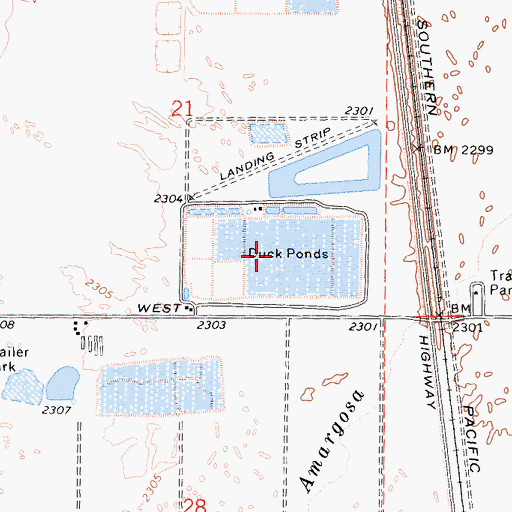 Topographic Map of Clarke Club, CA