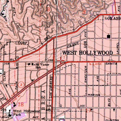 Topographic Map of Crescent, CA