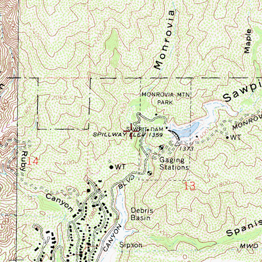Topographic Map of Emerson Flats, CA