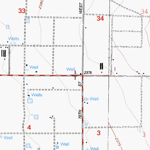 Topographic Map of Esperanza School (historical), CA