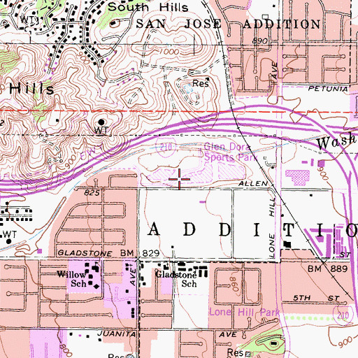Topographic Map of Forbes Siding (historical), CA