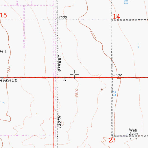 Topographic Map of Half Circle G Ranch (historical), CA
