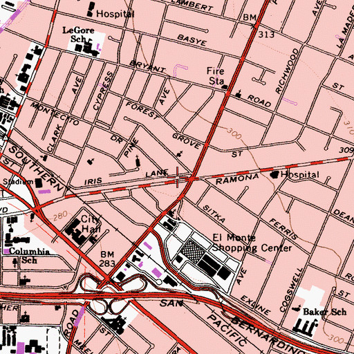 Topographic Map of Hayes, CA