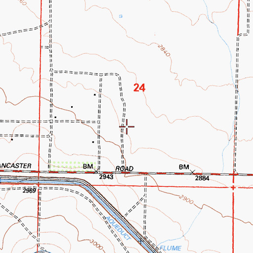 Topographic Map of Manzana Ranch, CA