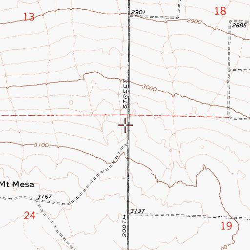 Topographic Map of Mount Mesa Sanitarium (historical), CA