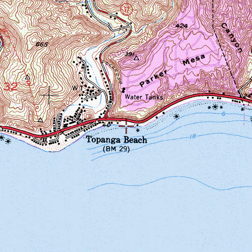 Topographic Map of Natural Arch (historical), CA