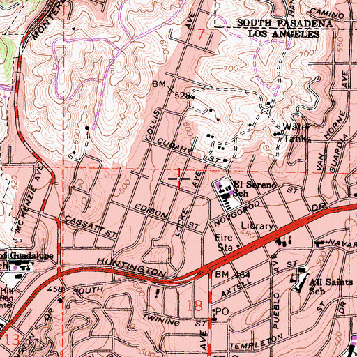 Topographic Map of Newton Park, CA