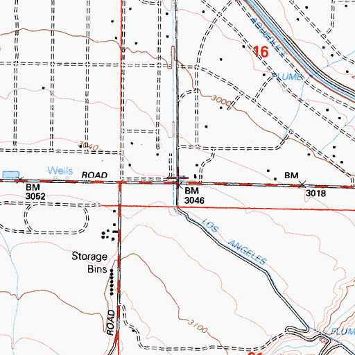 Topographic Map of Pecks Ranch, CA