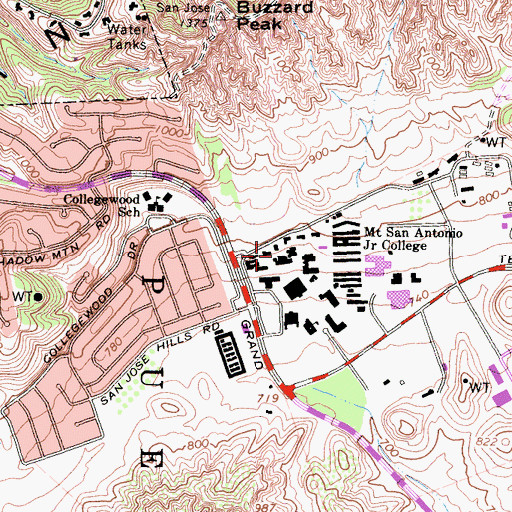 Topographic Map of Protestant Home for Boys (historical), CA