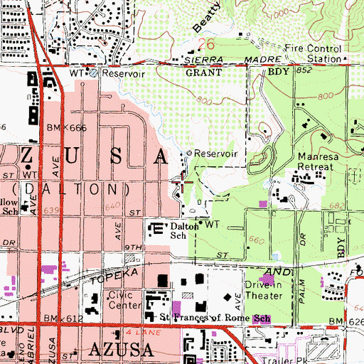 Topographic Map of Rainbow Club (historical), CA