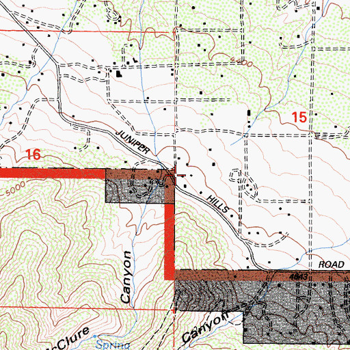 Topographic Map of Stanton Ranch, CA