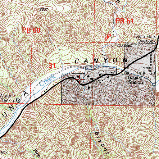 Topographic Map of Big Tujunga Ranch, CA