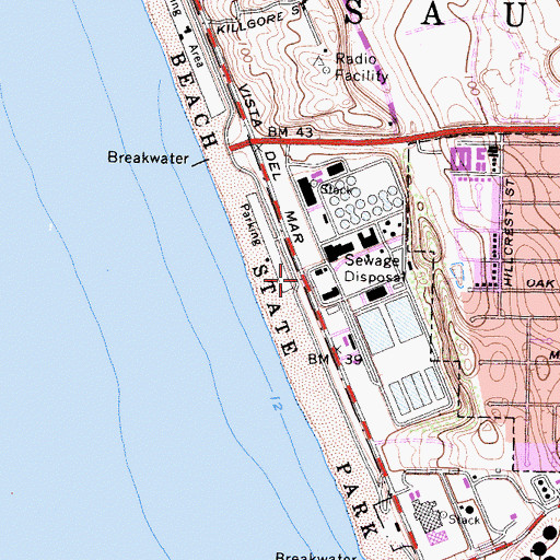 Topographic Map of Hyperion (historical), CA