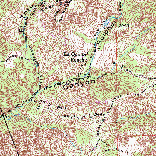 Topographic Map of La Quinta, CA