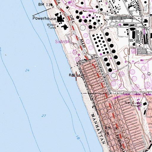 Topographic Map of Manhattan Beach Station (historical), CA