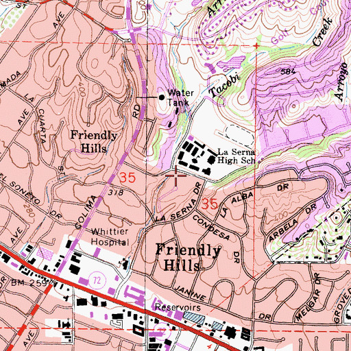 Topographic Map of Murphy Ranch (historical), CA