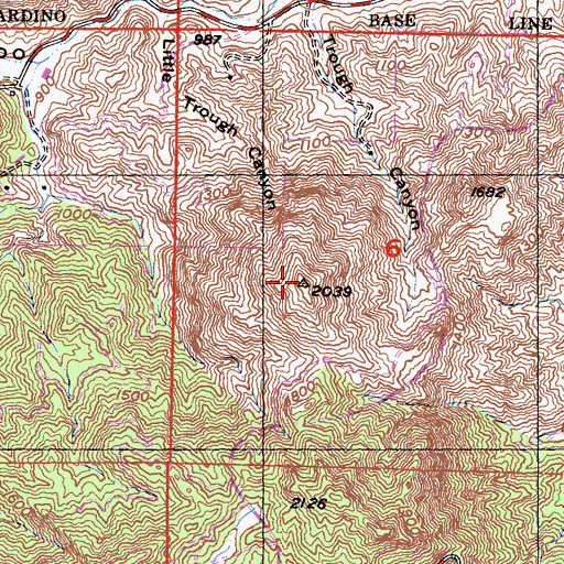 Topographic Map of Ballard Mountain, CA