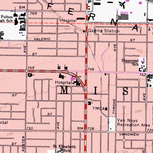 Topographic Map of North Sherman Way, CA
