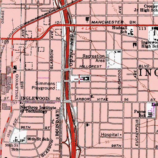 Topographic Map of Oak School (historical), CA