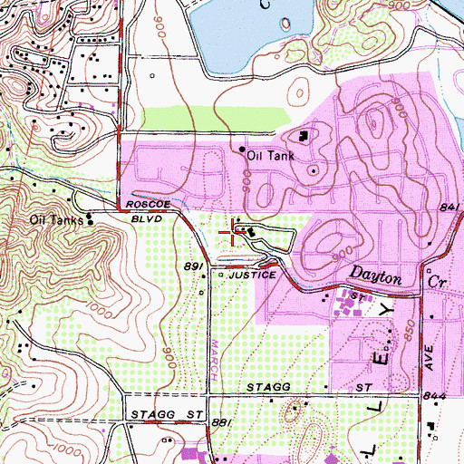 Topographic Map of Rancho Sombra Del Roble, CA