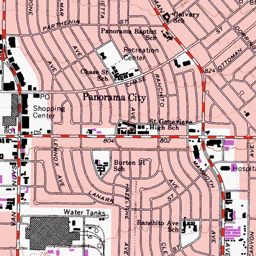 Topographic Map of Valley Ranch (historical), CA