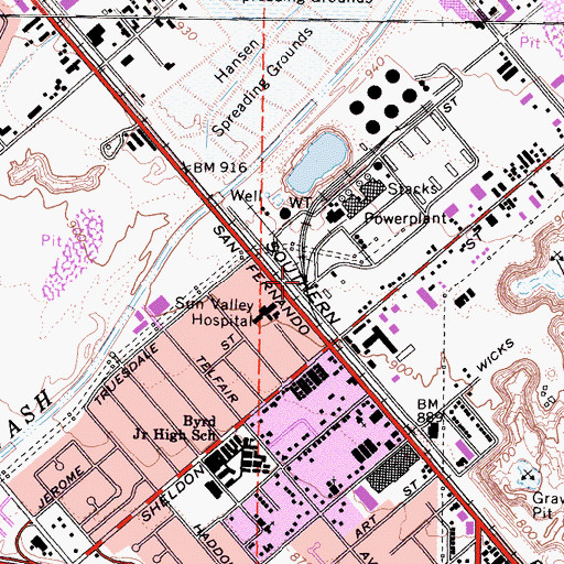 Topographic Map of Wahoo (historical), CA