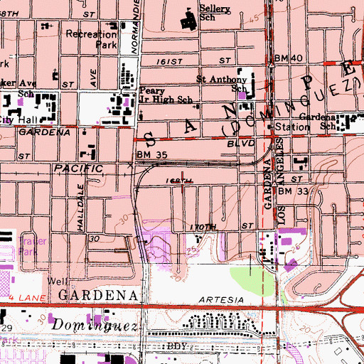 Topographic Map of Hermosillo, CA