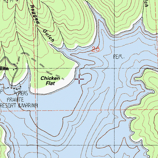 Topographic Map of Beaudry Mine, CA