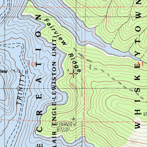 Topographic Map of Fairview Mine, CA