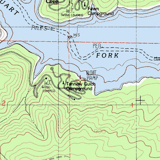 Topographic Map of Humboldt Mine, CA