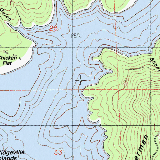 Topographic Map of Ingleside Mine, CA