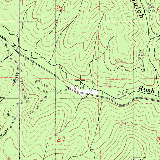 Topographic Map of Rising Sun Mine, CA