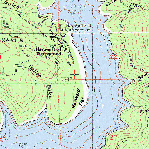 Topographic Map of Rowles Mine, CA